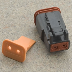 NAMZ Custom Cycle Deutsch 2- Pin Black Plug Wiring Connector