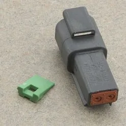 NAMZ Custom Cycle Deutsch 2- Pin Black Plug Wiring Connector