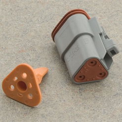 NAMZ Custom Cycle Deutsch 3-Pin Gray Plug Wiring Connector