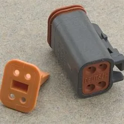 NAMZ Custom Cycle Deutsch 4-Pin Black Plug Wiring Connector