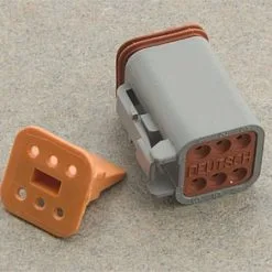 NAMZ Custom Cycle Deutsch 6-Pin Gray Plug Wiring Connector