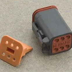 NAMZ Custom Cycle Deutsch 6-Pin Black Wiring Plug Wiring Connector