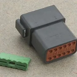 NAMZ Custom Cycle Deutsch 12-Pin Black Receptacle Wiring Connector