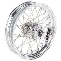 Drag Specialties 40 Spoke Laced Chrome Rear Wheel, 16" X 3.5" Non-ABS