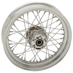 Drag Specialties Chrome 40 Spoke Rear Wheel, 16" X 3" Non-ABS
