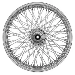 Ride Wright Omega 80 Spoke Chrome Front Wheel, 21" X 2.15"