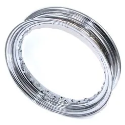 V-Twin Manufacturing 40 Spoke Drop Center Chrome Rim, 16 X 3"