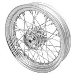 V-Twin Manufacturing Replica 40 Spoke Star Hub Chrome Front/Rear Wheel, 16" X 3.00"