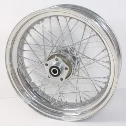 V-Twin Manufacturing 40-Spoke Complete Chrome Rear Wheel, 17" X 4.5"