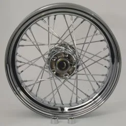 V-Twin Manufacturing 40-Spoke Complete Chrome Rear Wheel, 16" X 3.5"