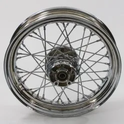 V-Twin Manufacturing 40 Spoke Complete Chrome Rear Wheel, 16" X 3"