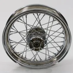 V-Twin Manufacturing 40 Spoke Complete Chrome Rear Wheel, 17" X 4.5"