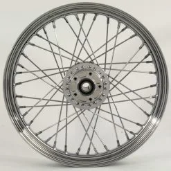 V-Twin Manufacturing 40 Spoke Chrome Front Wheel, 19" X 2.50"