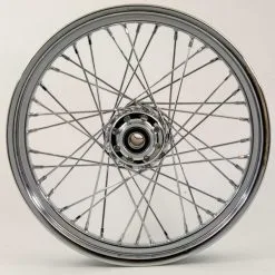V-Twin Manufacturing 40 Spoke Chrome Front Wheel, 19" X 2.15"
