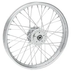 Drag Specialties 40 Spoke Chrome Front Wheel, 21" X 2.15"