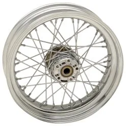 Drag Specialties 40 Spoke Chrome Rear Wheel, 17" X 4.5" Non-ABS