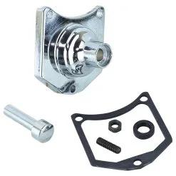 Drag Specialties Solenoid Chrome End Cover/Starter Button For 1.0, 1.2, And 2.6kW OEM Starters