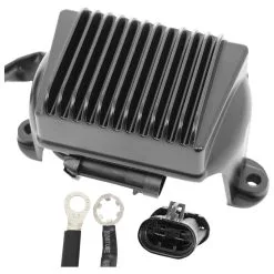 Drag Specialties Premium Voltage Black Regulator