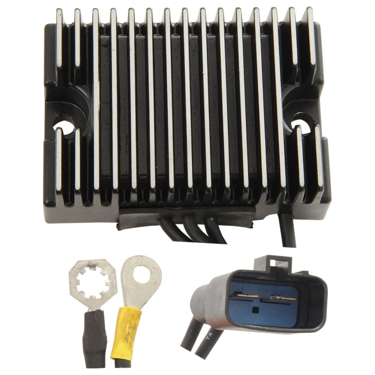 Drag Specialties Premium Voltage Black Regulator