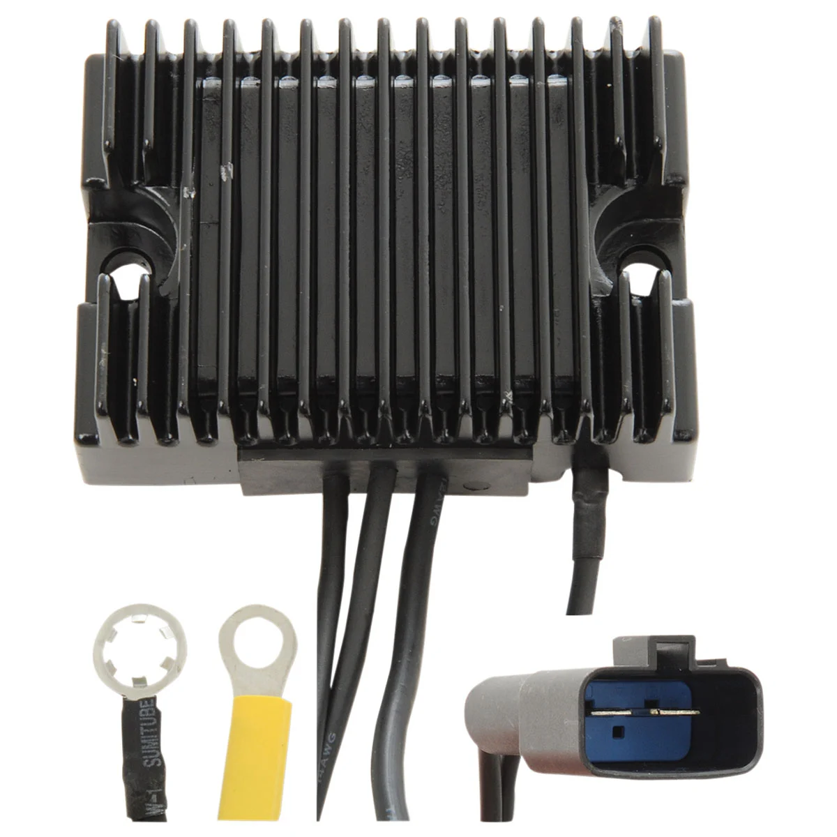 Drag Specialties Premium Voltage Black Regulator