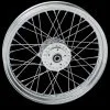 Drag Specialties 40 Spoke Laced Chrome Front Wheel, 19" X 2.5"