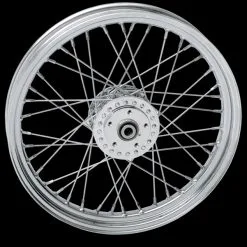 Drag Specialties 40 Spoke Laced Chrome Front Wheel, 19" X 2.5"