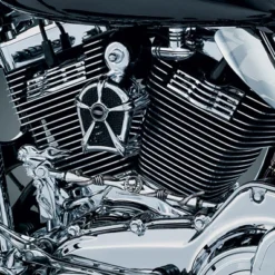 Kuryakyn Mach 2 Chrome Horn Cover W/Black Mesh Insert