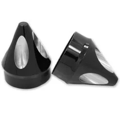 Avon Grips Black Anodized Spike 1" Axle Nut Covers