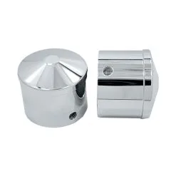 Avon Grips Chrome Custom Contour 7/8" Axle Nut Covers
