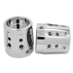 Avon Grips Chrome Gatlin 1" Axle Nut Covers