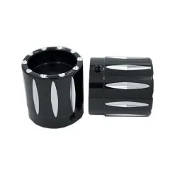 Avon Grips Black Anodized Rival 7/8" Axle Nut Covers