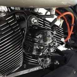 Milwaukee Twins Black Skull Horn Cover