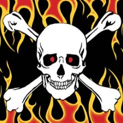 Rumbling Pride Skull And Crossbones 6″ X 9″ Flag