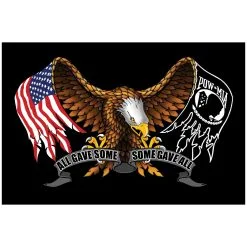 Rumbling Pride Some Gave All 6″ X 9″ Flag