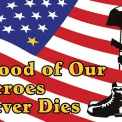 Rumbling Pride Blood Of Our Heroes 6″ X 9″ Flag