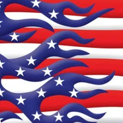 Rumbling Pride Patriotic Flames 6″ X 9″ Flag