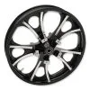 Coastal Moto Largo Cast Black Contrast Cut Front Wheel, 21" X 3.5" Non-ABS