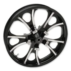 Coastal Moto Largo Cast Black Contrast Cut Front Wheel, 21" X 3.5" Non-ABS