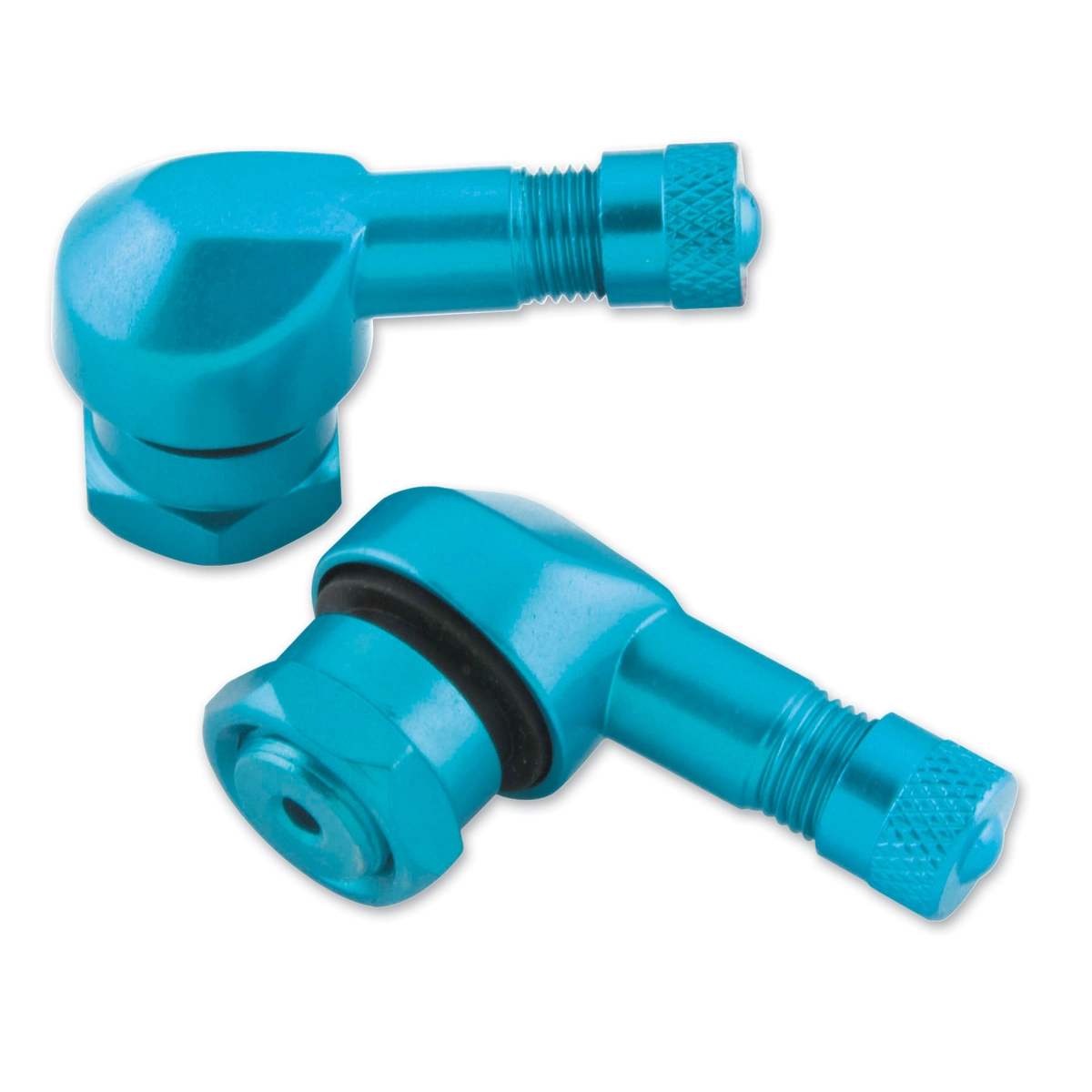 BikeMaster Blue 11.3mm Angled Aluminum Valve Stem