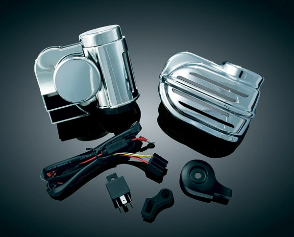 Kuryakyn Super Deluxe Wolo Bad Boy Horn Kit